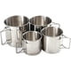 thumbnail image 1 of Juego de 4 tazas de acero inoxidable 304 para acampar al aire libre, portátiles, para montañismo, senderismo, viajes, utensilios de cocina, accesorios, 1 of 6