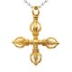 thumbnail image 2 of Charm Acero Inoxidable Cruz Vajra Pestle Colgante Talismán Collar Oro, 2 of 3