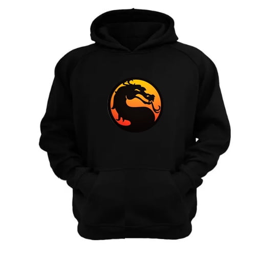 Genérico - Polerón Canguro Mortal Kombat Negro Talla Xs Unisex