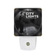 thumbnail image 1 of Luces de la Ciudad Luz nocturna LED con sensor de anochecer a amanecer para dormitorio, baño, pasillo, escaleras - Lámpara LED nocturna de enchufe, 0.5W - 1 pieza, 1 of 6