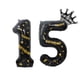 thumbnail image 1 of Globos de aluminio negros número 15 con corona de 40 pulgadas, 1 of 7