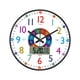 thumbnail image 1 of Reloj de pared para niños, silencioso y colorido, redondo, de 30 cm, ideal para dormitorio, aula escolar, habitación de niñas y niños, decoración del Estilo C, 1 of 5
