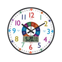 Magideal - Reloj De Pared Para Niños, Silencioso Y Colorido, Redondo, De 30 Cm, Ideal Para Dormitorio, Aula Escolar, Habitación De Niñas Y Niños, Decoración Del Estilo C