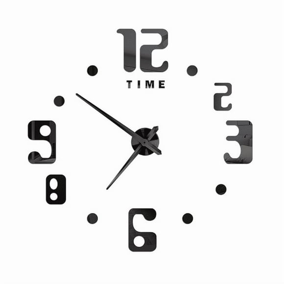 Reloj DIY 3D Grande para Armar Negro