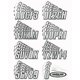 thumbnail image 2 of Kit de Calcomanías Hardline Products 8 cm Plateado/Negro, 2 of 5