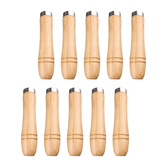 10 Uds. Mango De Lima De Madera, Carpintería De Madera Dura Con Anillo De Metal, Escofina De Madera