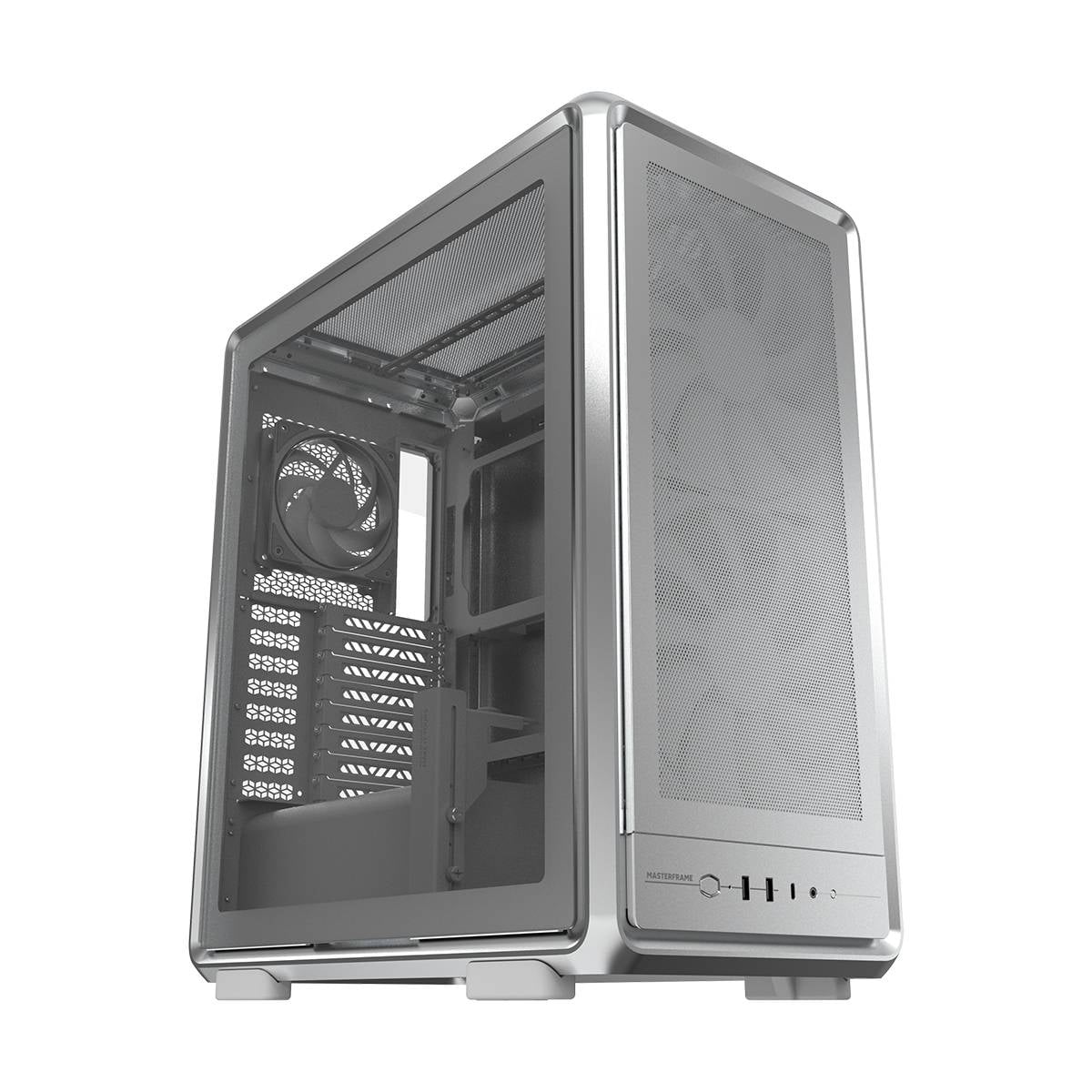 Gabinete Cooler Master Masterframe 500 Mesh, 3 Ventiladores Pwm, E-atx, Atx, M-atx, Mini Itx, Silver