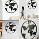 thumbnail image 4 of Reloj de Pared Mapa del Mundo 60 cm Metal Negro y Dorado, 4 of 8