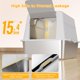 thumbnail image 2 of Caja de arena para gatos Mutrelenx XL de acero inoxidable con cubierta, 2 of 8