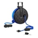 thumbnail image 1 of Carrete retráctil de cable de extensión WILAWELS de 30 pies, calibre 16/3, azul, 1 of 9