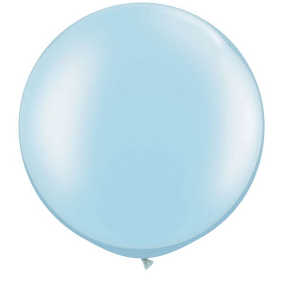 Globos Qualatex redondos de 13 cm color azul claro perlado, paquete de 100
