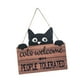 thumbnail image 3 of Letrero De Bienvenida Con Forma De Gato Divertido, Placa De Madera Para Decoración De Exteriores, 3 of 5