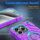 thumbnail image 4 of Funda KCJ iPhone 15 Pro 6.1" con soporte de anillo giratorio, 4 of 8