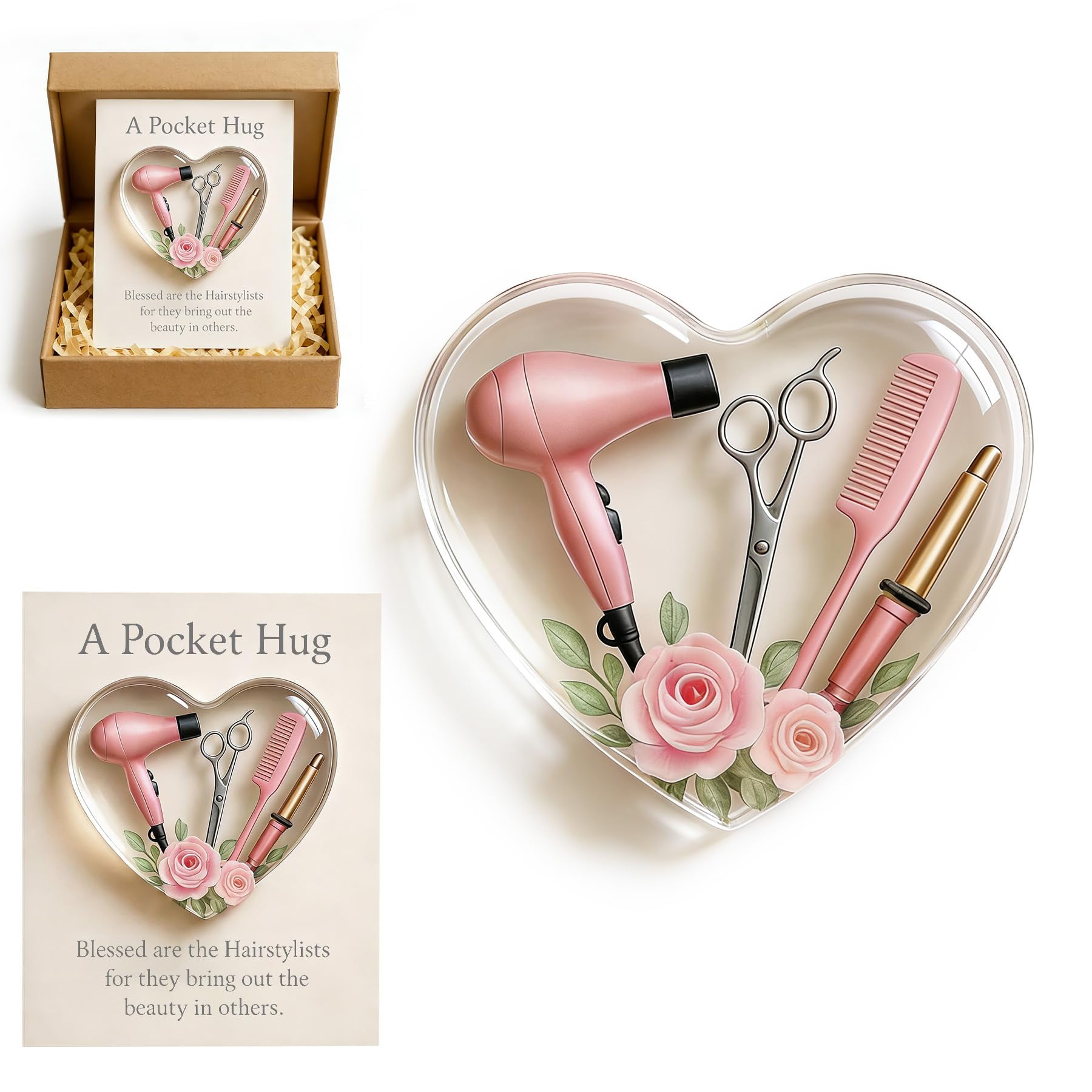 Pocket Hug Gucbbaui Para Estilistas, Día De San Valentín, Rosa