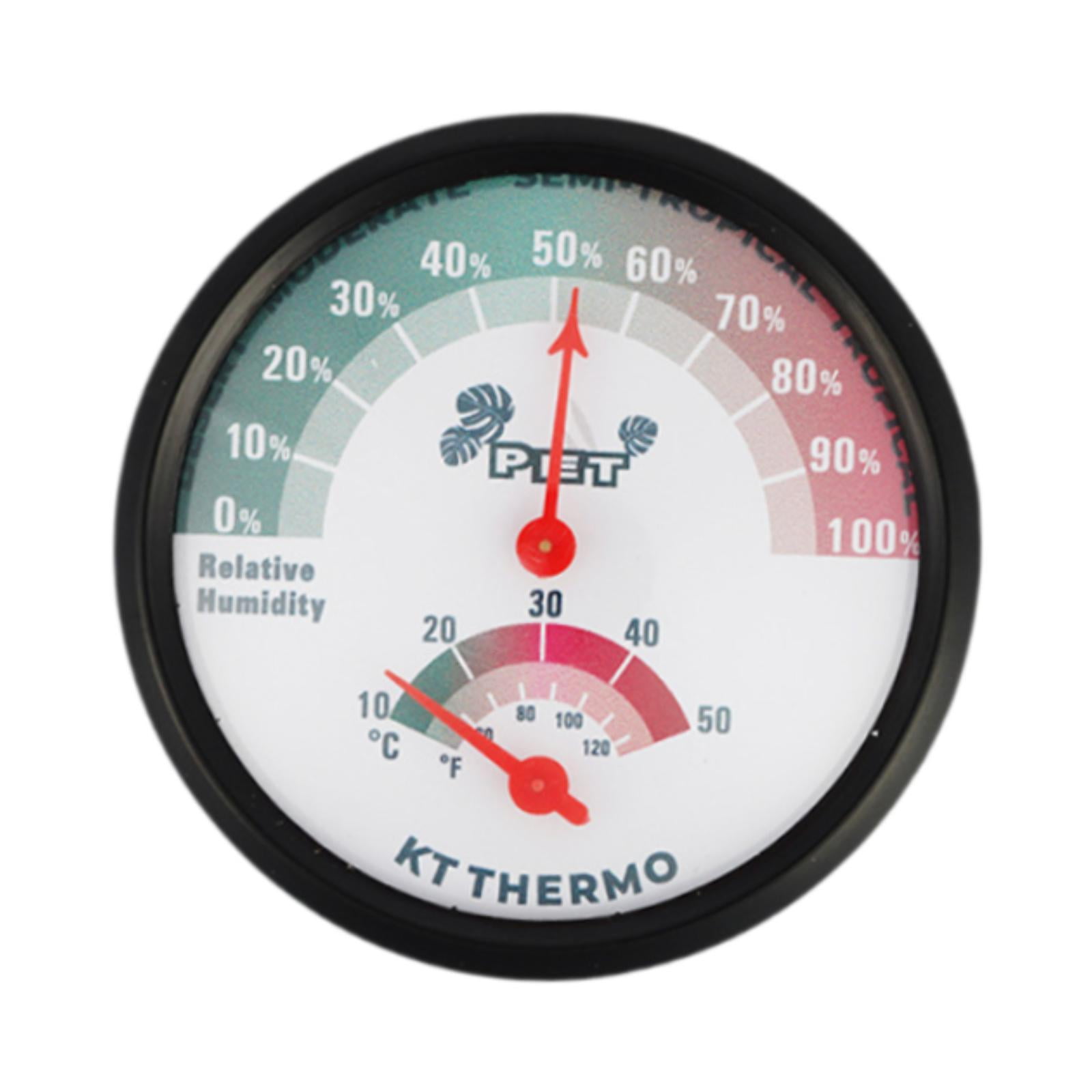 Higrotermógrafo 2 En 1 Con Dial Para Tanque De Reptiles, Ideal Para Incubadoras Y Criadoras De Serpientes, Color Blanco