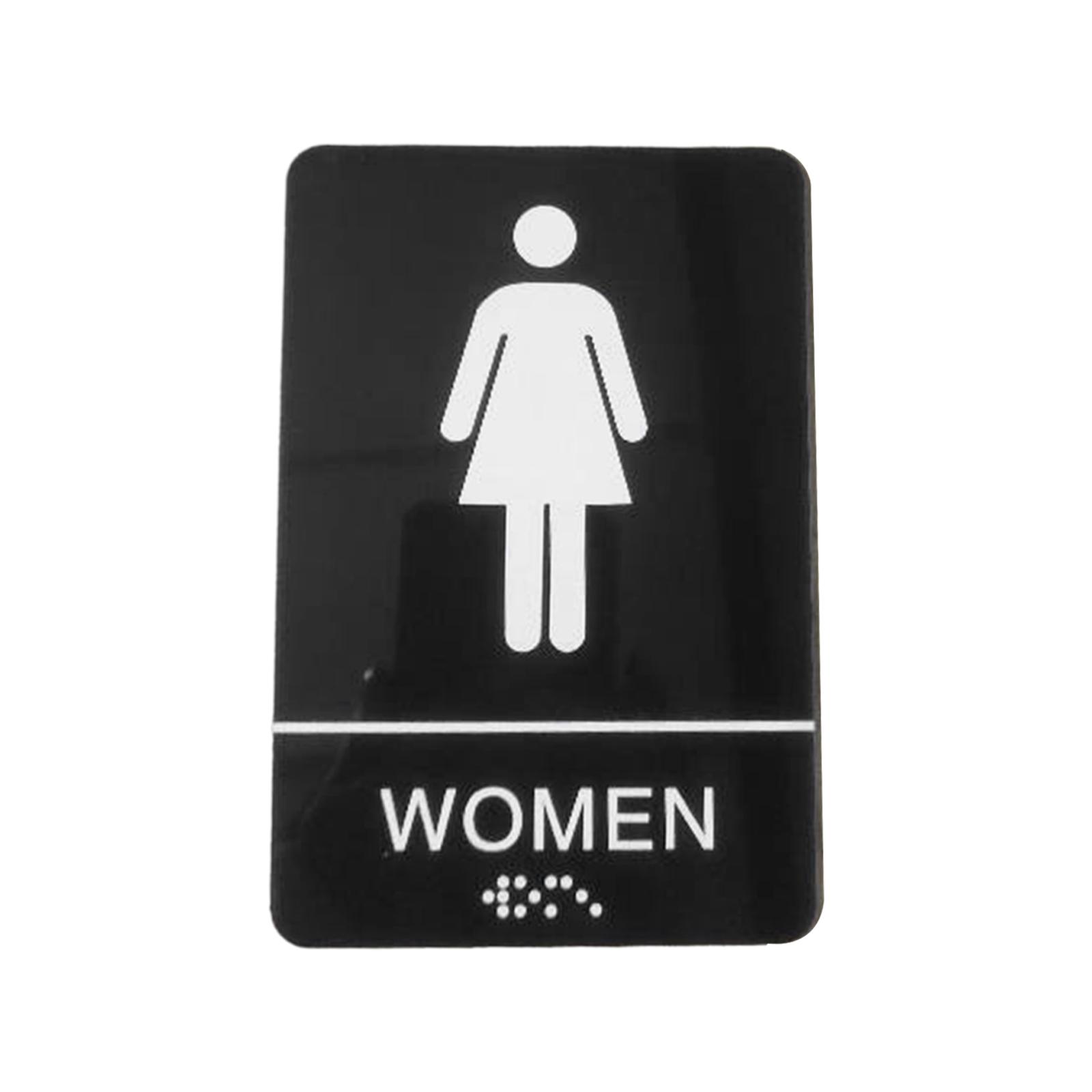 Bothyi - Letrero De Baño Con Acrílico Braille Para Restaurante, Puerta Pública O Pared, Oficina, Mujer