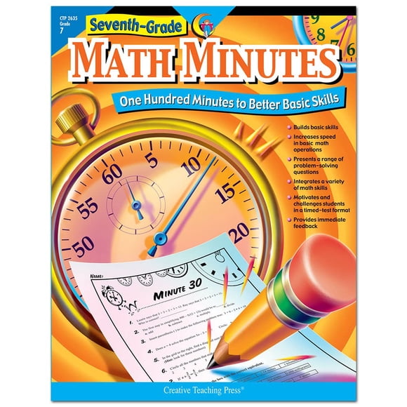 Libro Minutos de Matemáticas para Séptimo Grado Mejores Habilidades Básicas