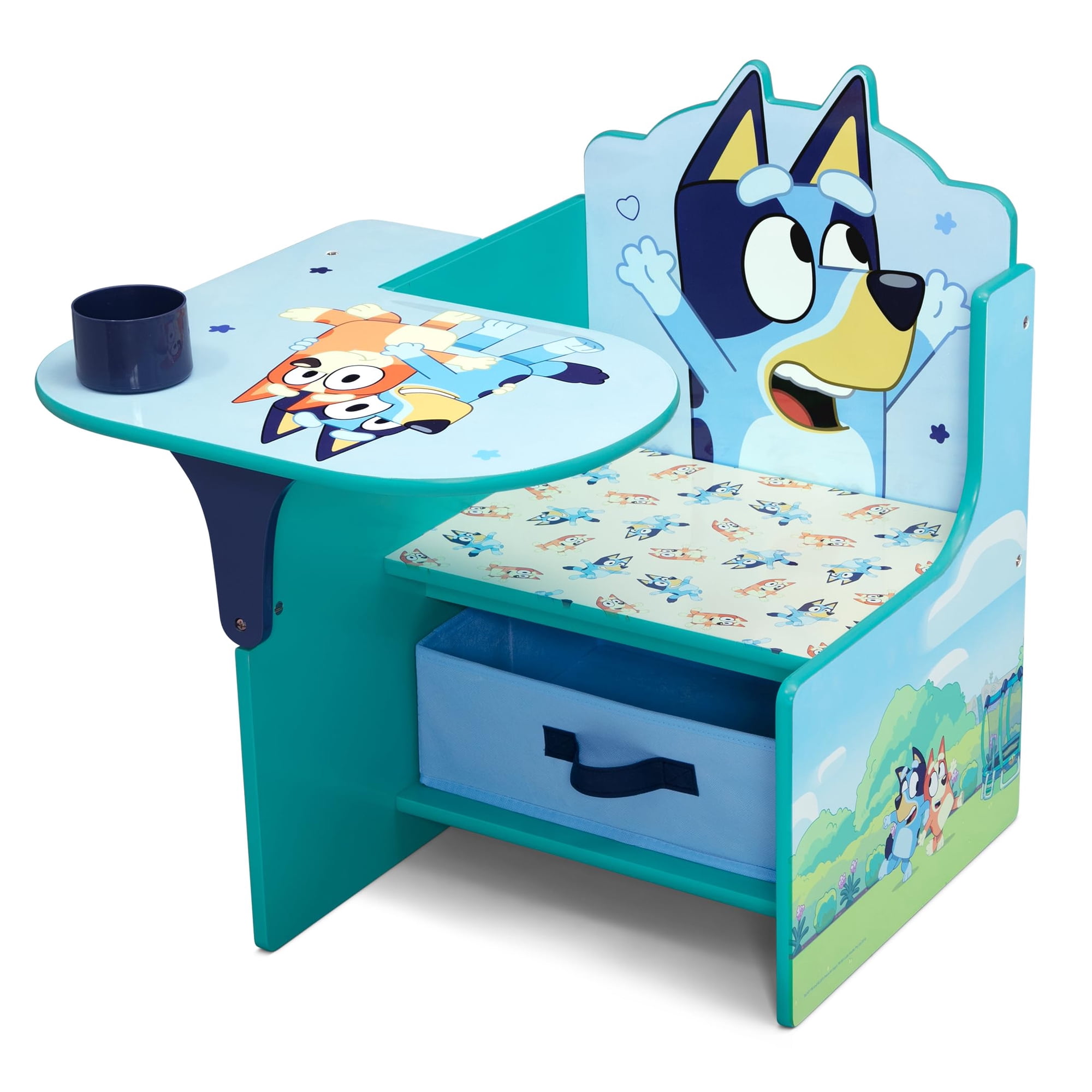 Mueble Delta Children Escritorio Con Silla Bluey Y Almacenamiento 52x58x59 Cm