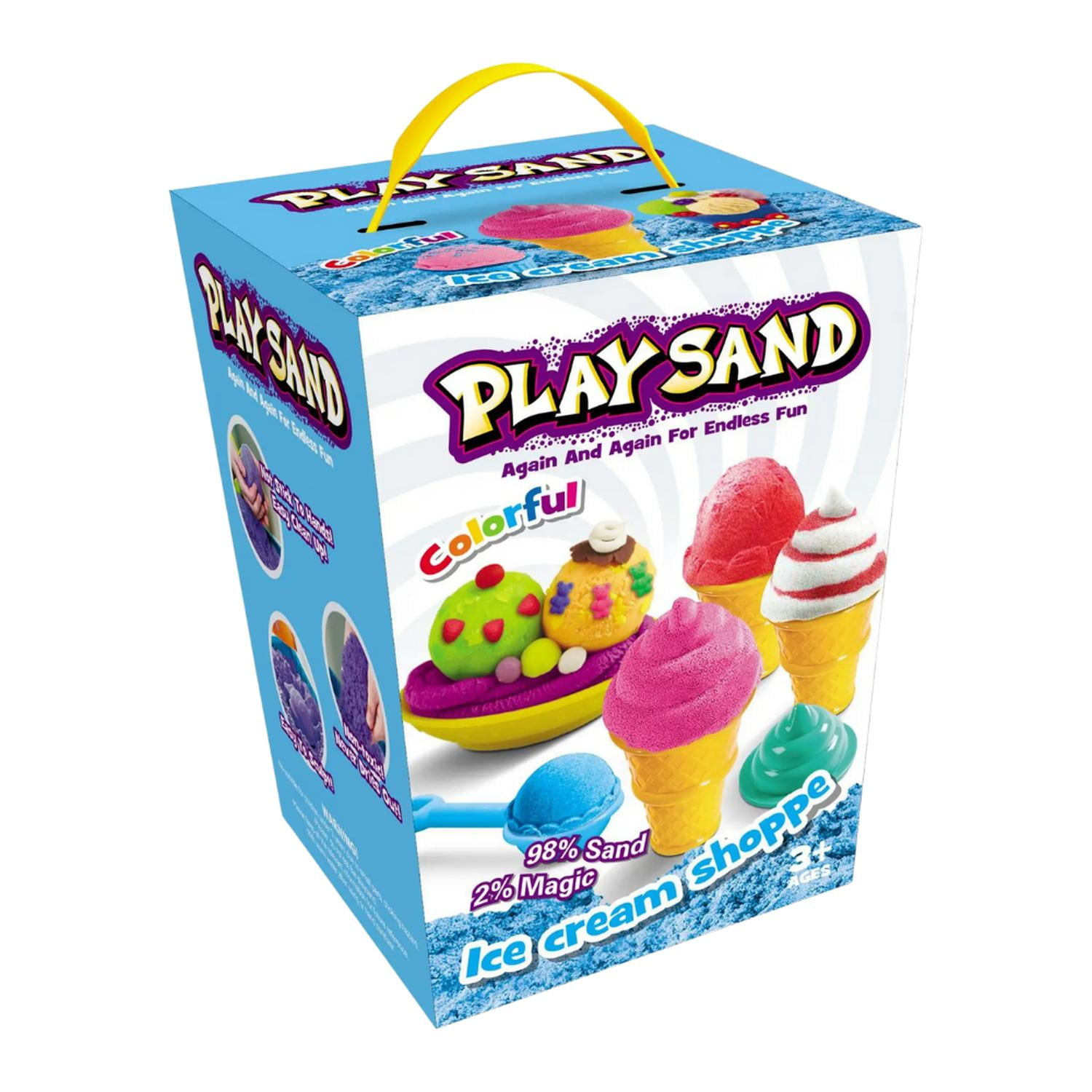 Fliperex - Set De Arena Magica Infantil Con Accesorios Y Moldes Variado Celeste