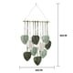 thumbnail image 2 of Tapiz de macramé hecho a mano para colgar en la pared, estilo bohemio, con hojas y plumas (verde militar)., 2 of 6