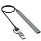 thumbnail image 3 of Extensiones De Concentrador USB A USB C A USB 3.0 Y Adaptador USB 2.0 Color Gris Durable 7 Puertos, 3 of 5
