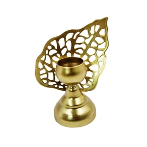 Bothyi - Candelabro De Metal Candelabro Sala De Estar Candelabro Ornamento Portavelas Hojas Huecas