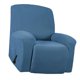 thumbnail image 3 of 1pc Sofá Reclinable Elástico Funda Antideslizante Sillón Suave Funda Antideslizante Azul, 3 of 5