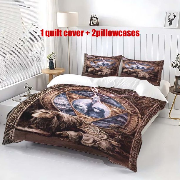 3pcs The Dark Crystal Mystical Art Poster Theme Printed Bedding Set Soft Duvet Cover and 2 Pillowcases