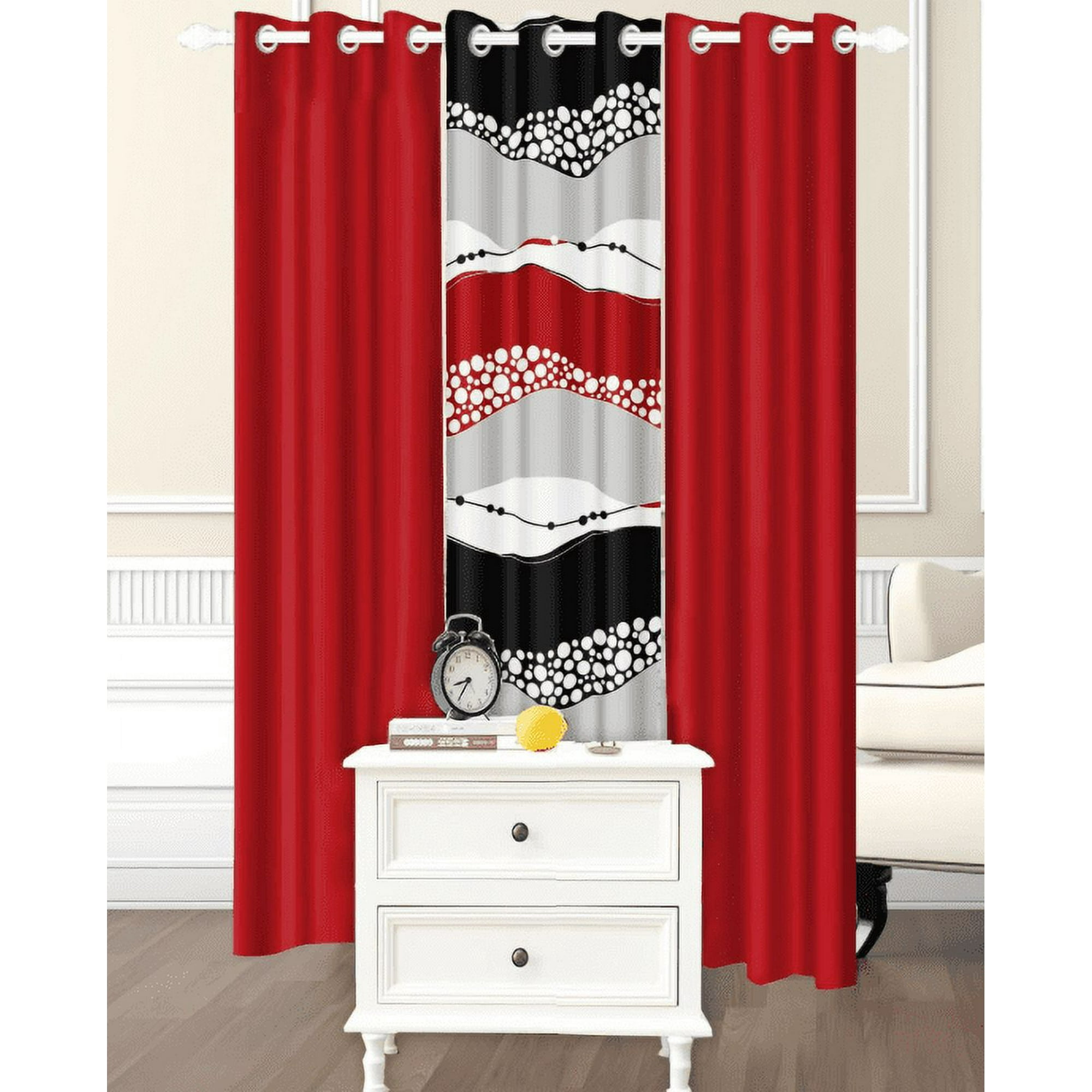 Todostore - Cortinas De Tela 3 Paños 97x220cm