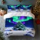 thumbnail image 1 of 3pcs MINE-C Aurora Christmas Tree Theme Printed Bedding Set | Polyester Wrinkle-resistant, 1 of 1