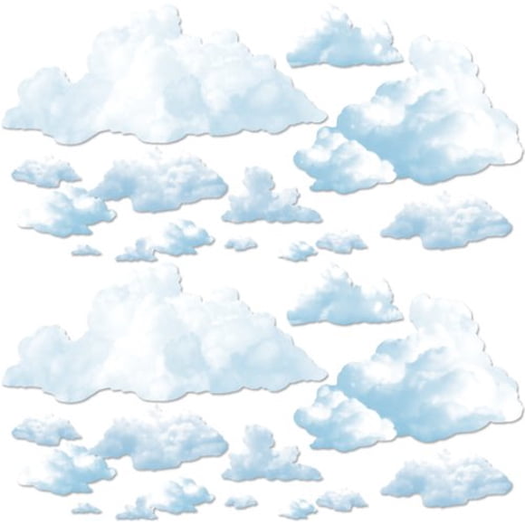 Caja de Utilería DDI 693113 Nubes Esponjosas Tallas Varias (10-150 cm)