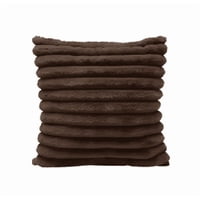 Genérico - Pack 2 Fundas De Cojín Super Suave Líneas Decoración 43X43 Cm Color Café