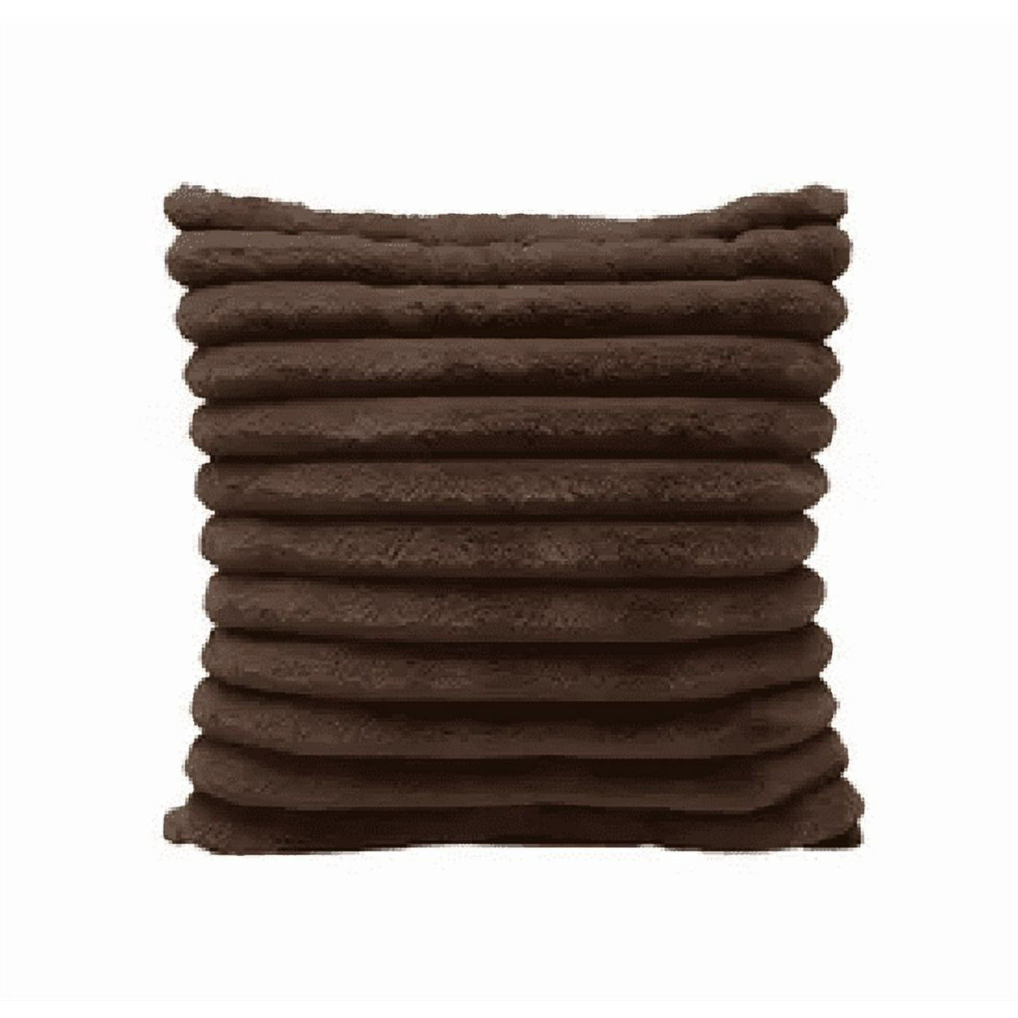 Genérico - Pack 2 Fundas De Cojín Super Suave Líneas Decoración 43x43 Cm Color Café