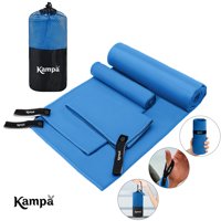 Kampa - Toalla Microfibra 3Pcs Secado Rápido Baño Viaje Deporte Azul Azul Toallas Microfibra De Secado Rápido
