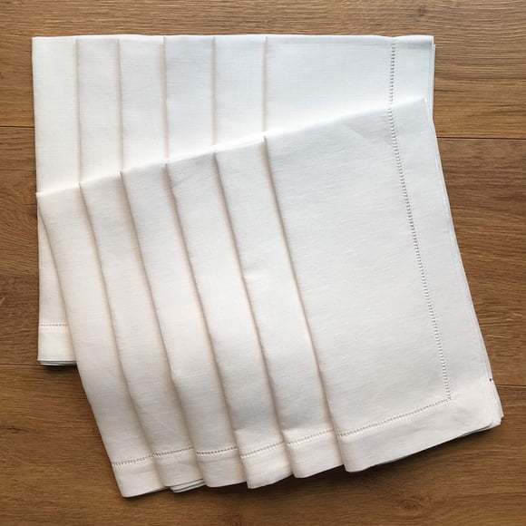Servilleta de tela Minhcraft 51 cm blanco – Pack de 12 de lino