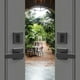 thumbnail image 2 of Juego de manijas de puerta dobles VEVOR negro mate arqueadas con cerradura, 2 of 3