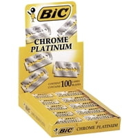 Cuchillas De Afeitar Bic Cromadas Y Platino De Doble Filo X50