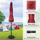 thumbnail image 2 of Sombrilla de patio Simple Deluxe de 2,3 m para exteriores con inclinación y manivela, color rojo, 2 of 3