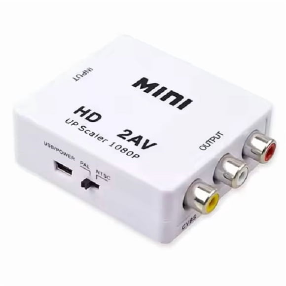 Adaptador RCA 2AV a HDMI Convertidor RCA Hembra HDMI hembra
