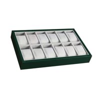 Ioensy - Bandeja De Reloj De Terciopelo, Pulsera, Brazalete, Pantalla De Reloj Para Cajones, Tocador De Mesa, 12 Ranuras