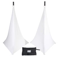 Prox Live Performance Gear - Funda De Soporte Para Altavoz Scrim Prox X-Sp3Sc-Wx2, Paquete De Dos Unidades, Color Blanco