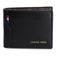 Carven Paris - Billetera De Hombre Matt Negra