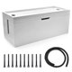 thumbnail image 1 of Caja organizadora de cables Itvexeme de bambú blanco 38 cm, 1 of 7