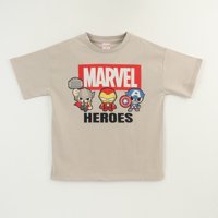 Polera Manga Corta Niño Beige Avengers Marvel