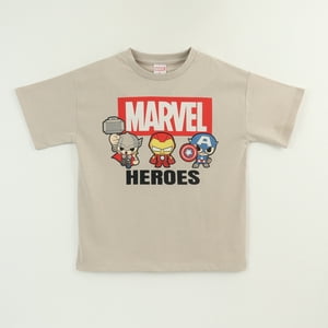 Polera Manga Corta Niño Beige Avengers Marvel