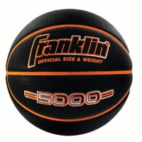 Franklin Sports - Balón Basketball 5000 Negro Naranja Tamaño 7