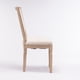 thumbnail image 3 of French Style Solid Wood Frame Linen Fabric Square Back Dining Chair,Set of 2,Beige, 3 of 3