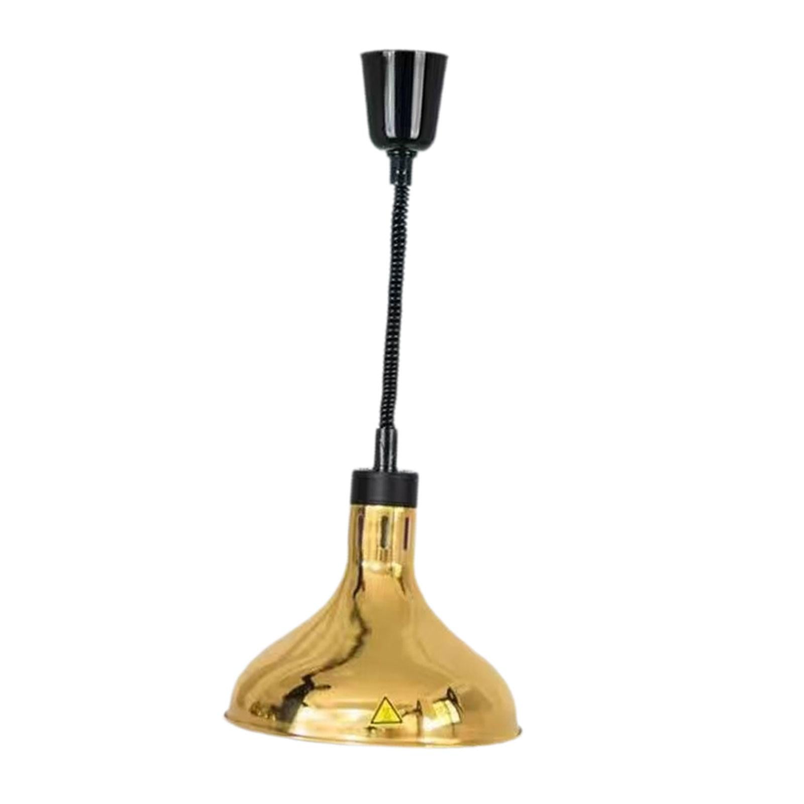 Bothyi - Lámpara De Calor Para Alimentos, Lámpara De Calor Colgante Ajustable E27 Para Patatas Fritas, Cocina, Color Dorado