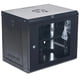 thumbnail image 1 of Gabinete de montaje en pared de 9U para servidores de red IT con cerradura para puerta y paneles laterales, color negro, ventilador de refrigeración, puerta de vidrio, 1 of 8