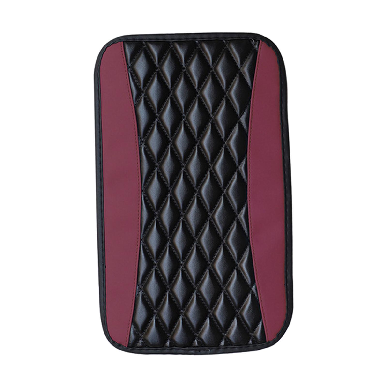 Ioensy - Funda De Cojín Para Reposabrazos, Protector De Almohadilla De Caja De Consola Central Para La Mayoría De Los Coches Suv Claret